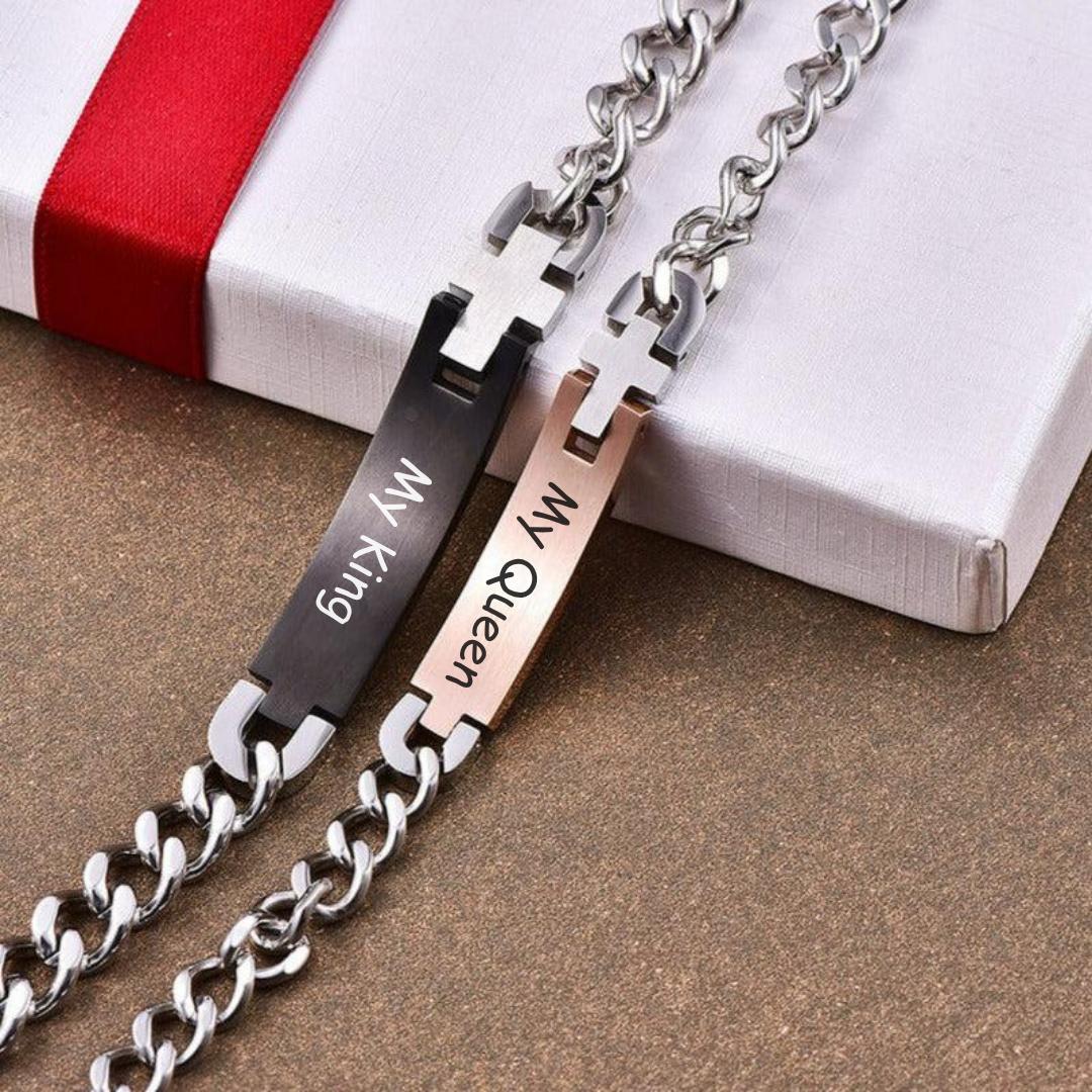 Solara Personalised Couples Bracelet Set-Couple Bracelet-Auswara