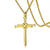 Stainless Steel Nail Cross Necklace – Gold Colour-Cross Necklace-Auswara