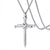 Stainless Steel Nail Cross Necklace – Silver Colour-Cross Necklace-Auswara