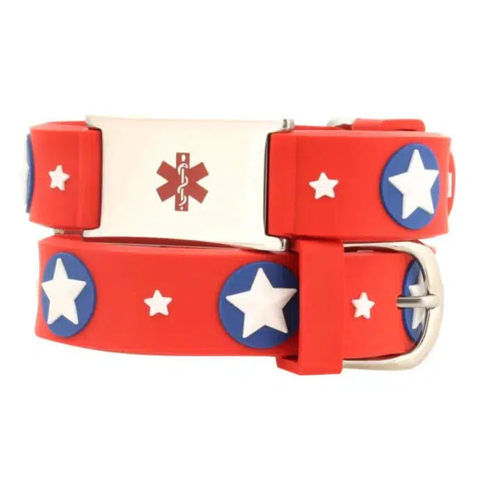Stars Medical Alert Kids Bracelet-Kids Medical Alert Bracelet-Auswara