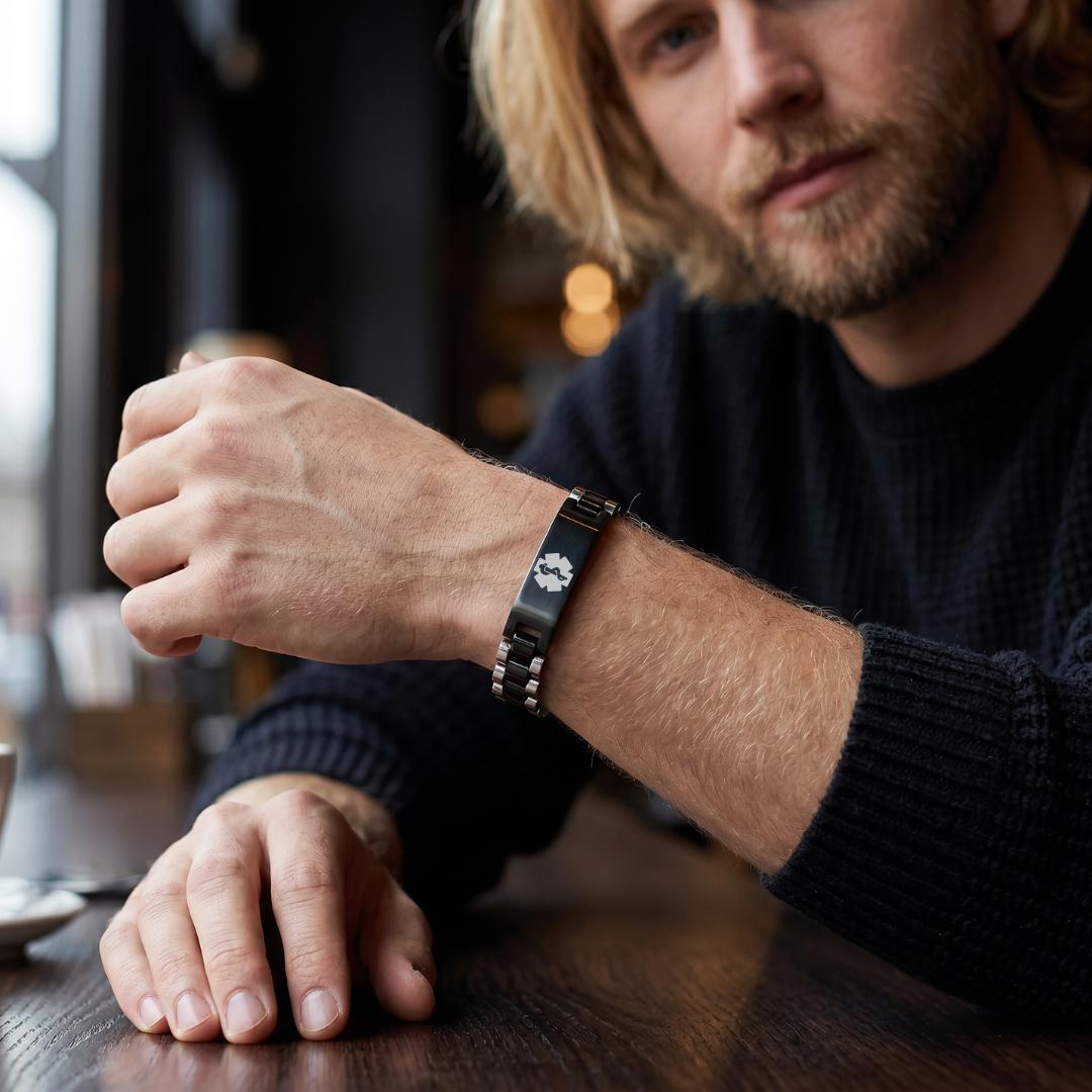 SteelVault Unisex Medical ID Bracelet-Medical ID Bracelet-Auswara