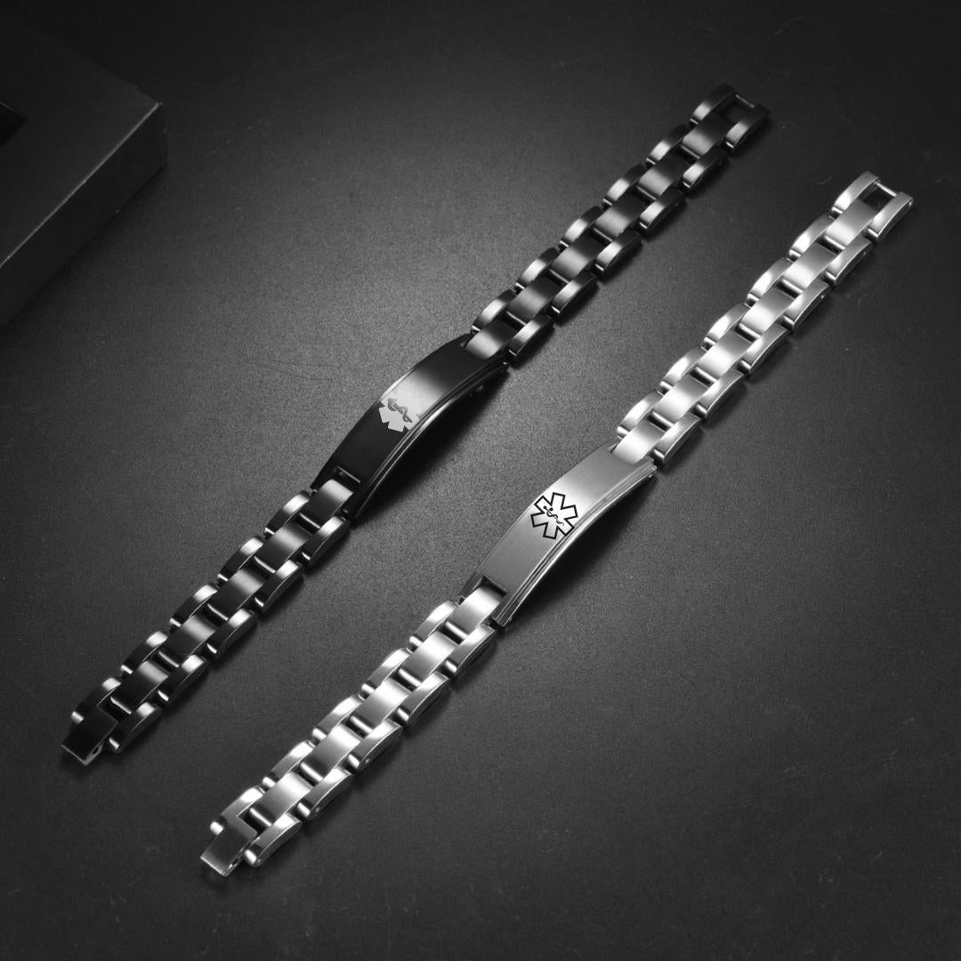 Steelborne Men Medical ID Bracelet-Medical ID Bracelet-Auswara