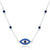 Sterling Silver Evil Eye Cubic Zirconia Necklace-Evil Eye Necklace-Auswara