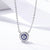 Sterling Silver Evil Eye Necklace with Cubic Zirconia-Evil Eye Necklace-Auswara
