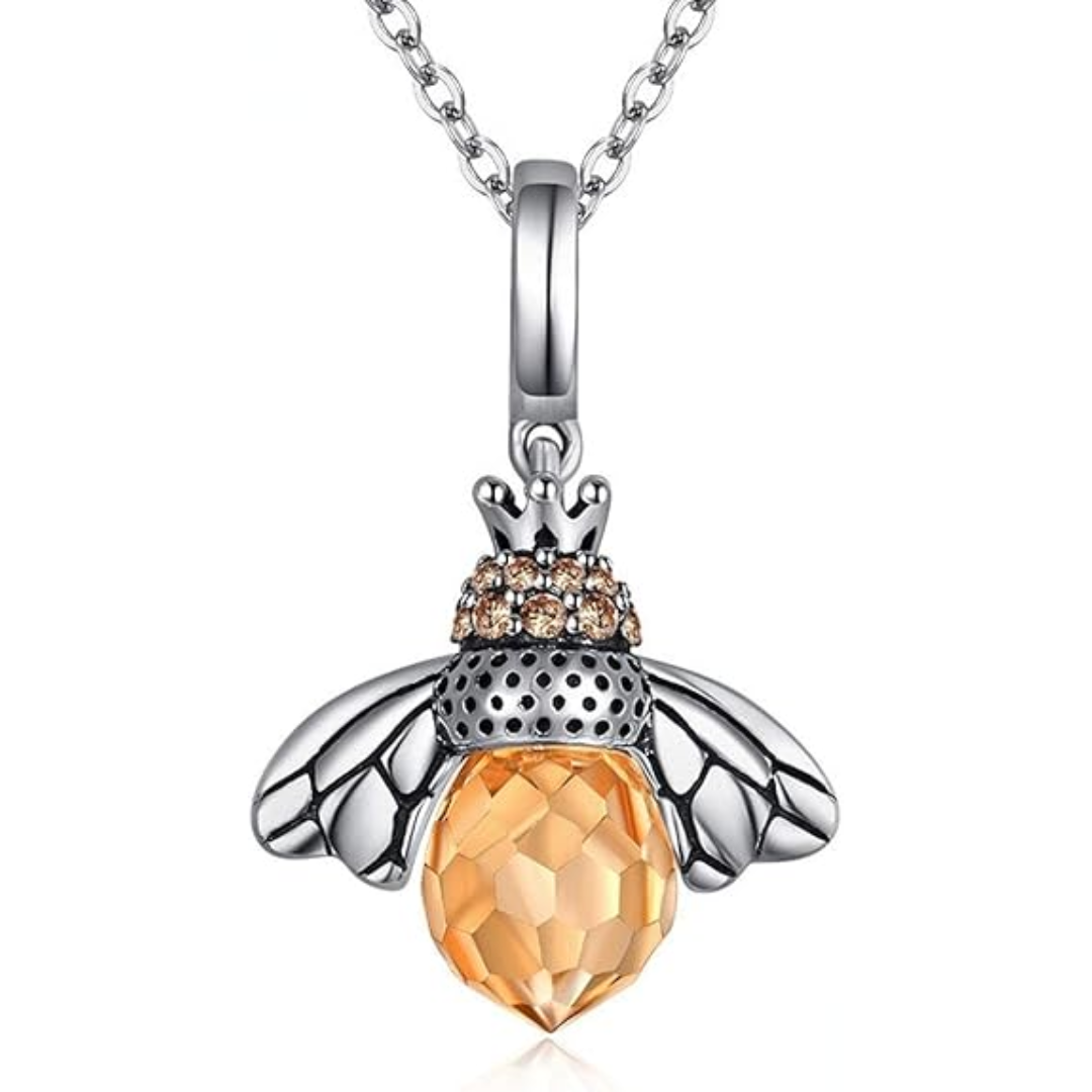 Sterling Silver Queen Bee Necklace – Strength, Grace & Sparkle