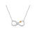Sterling Silver Rose Flower Infinity Necklace-Women Necklace-Auswara