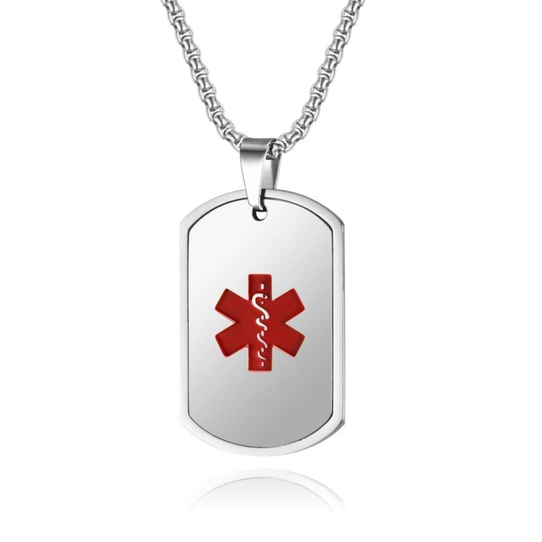 Titan Tag Personalised Medical ID Necklace-Medical Necklace-Auswara