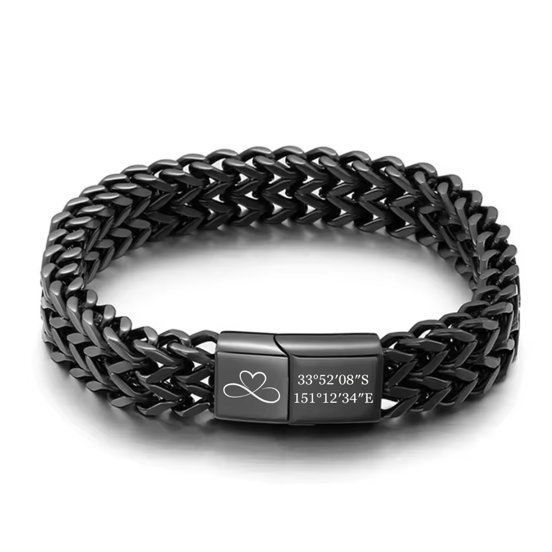 TitanWeave Custom Engraved Chain Bracelet