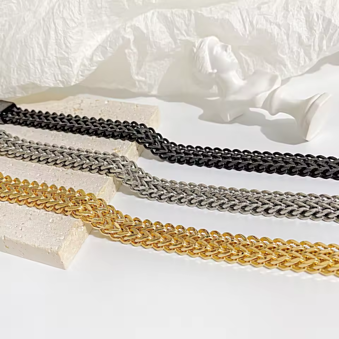 TitanWeave Custom Engraved Chain Bracelet