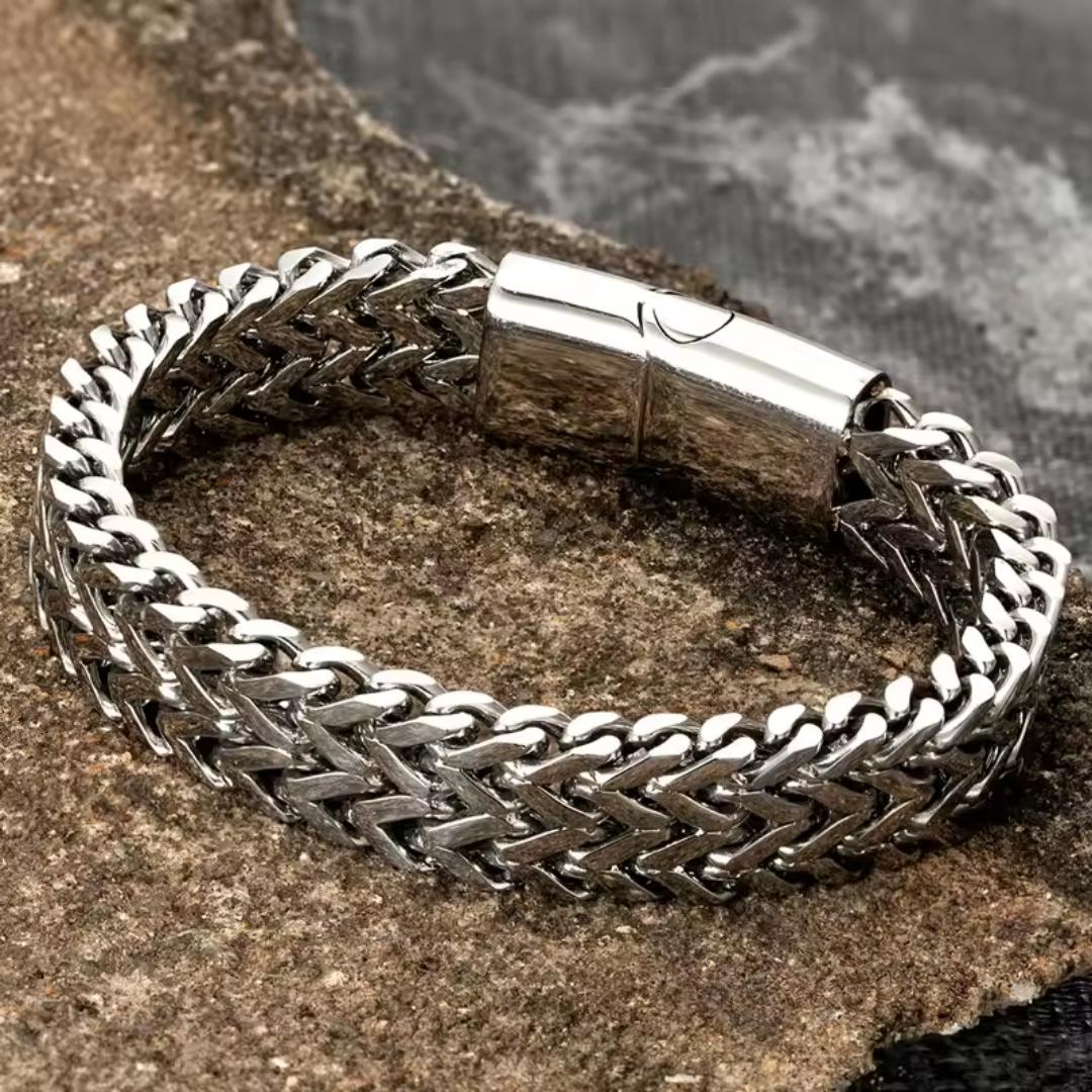 TitanWeave Custom Engraved Chain Bracelet-Personalised Bracelet-Auswara