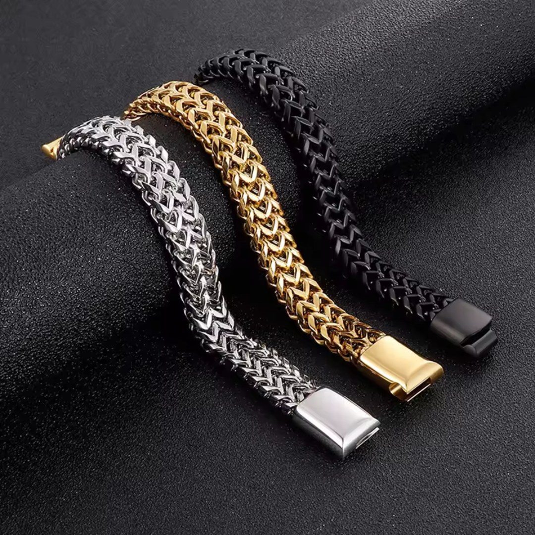 TitanWeave Custom Engraved Chain Bracelet