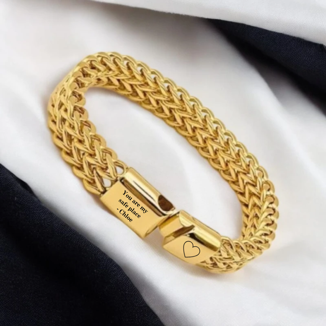 TitanWeave Custom Engraved Chain Bracelet