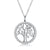 Tree of Life Necklace in Sterling Silver and Cubic Zirconia-Women Necklace-Auswara