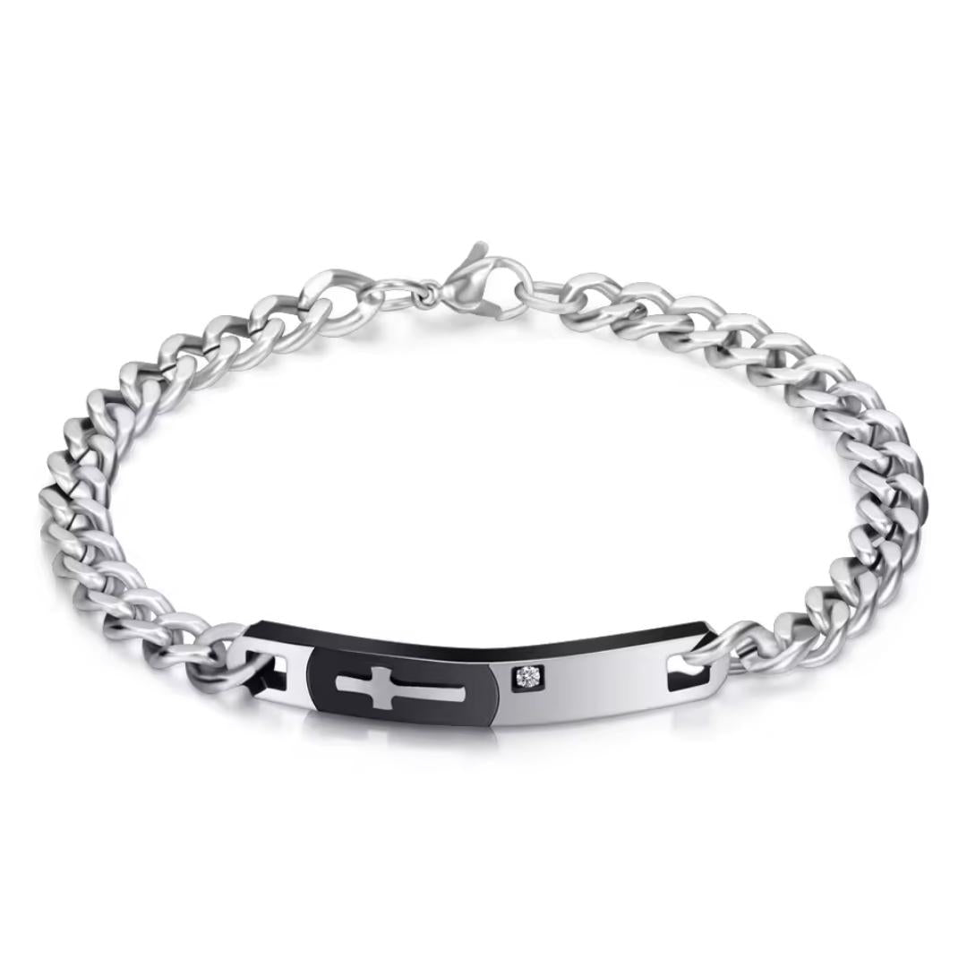 Unity Cross Couple Bracelet Set-Couple Bracelet-Auswara