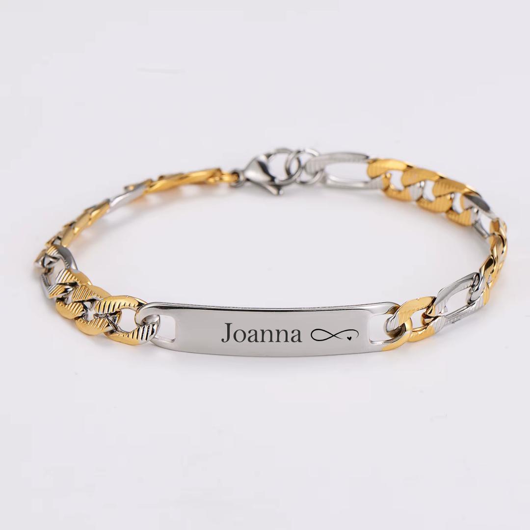Valora Personalised Link Bracelet-Women Bracelets-Auswara