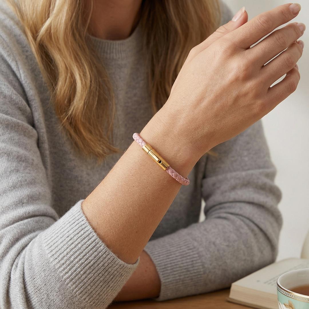 Velora Women Engraved Leather Bracelet-Personalised Bracelet-Auswara