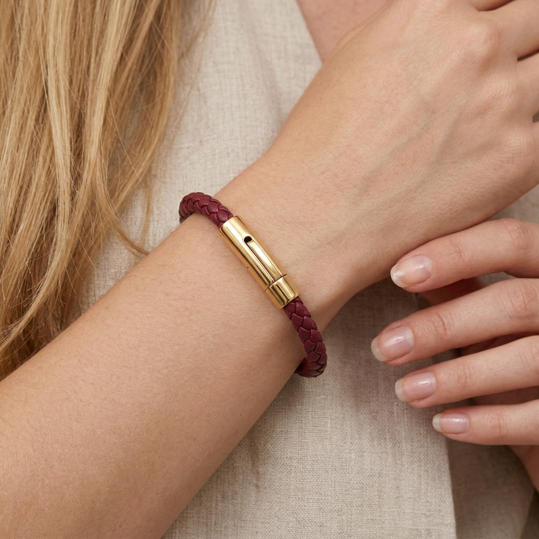 Velora Women Engraved Leather Bracelet-Personalised Bracelet-Auswara