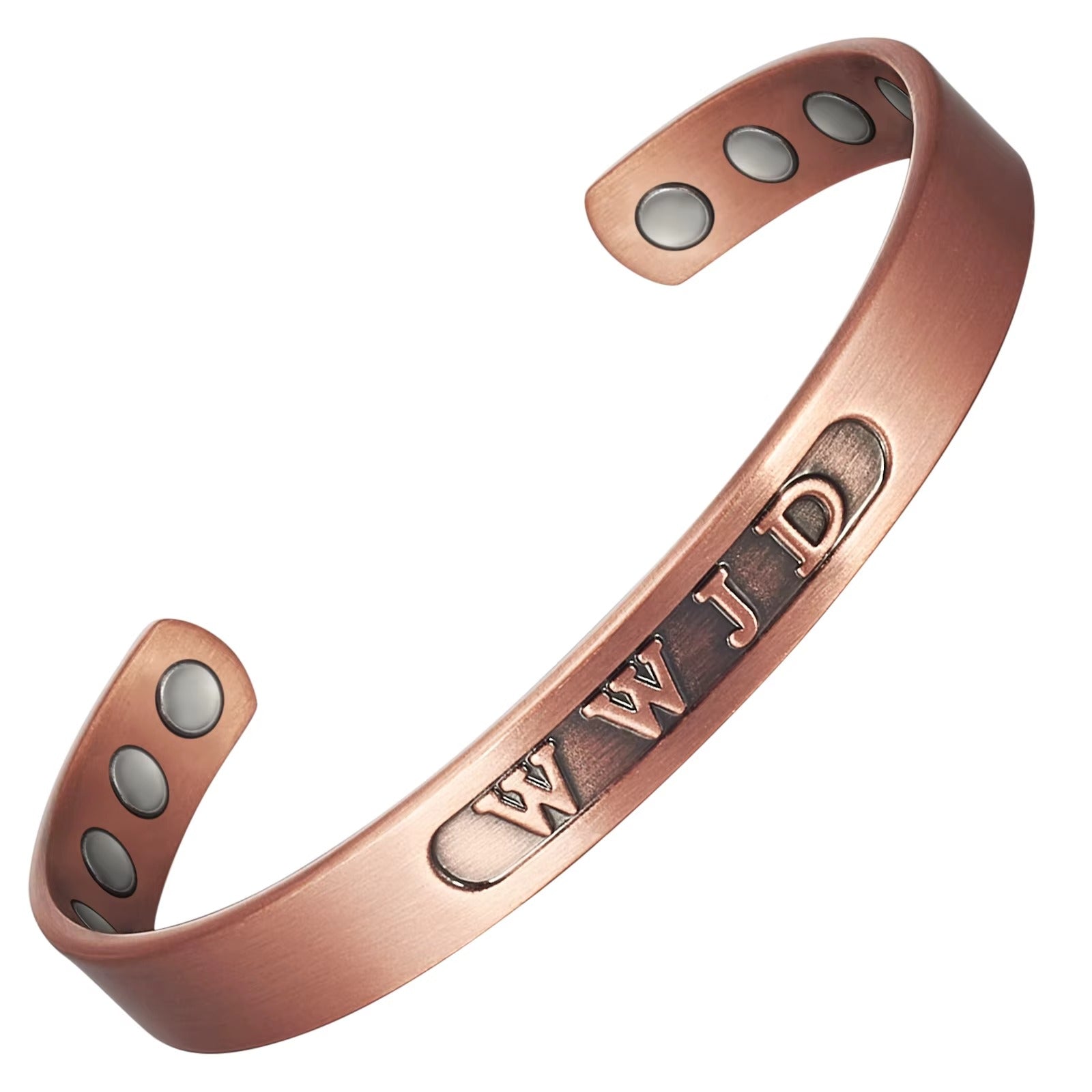 WWJD Copper Cuff – Light-Revealed Edition for Her-Cross Bracelet-Auswara
