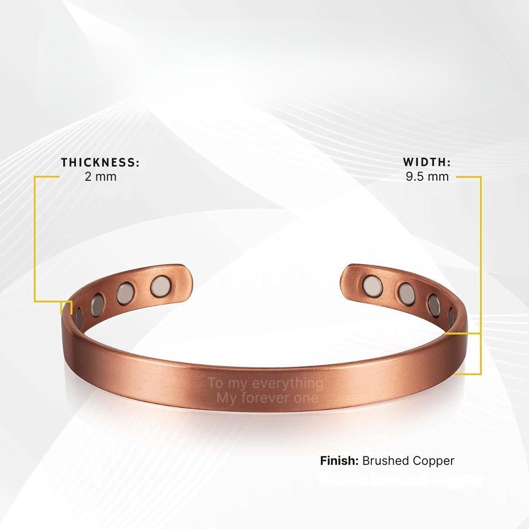 WhisperBand – Light-Revealed Copper Cuff-Personalised Bracelet-Auswara