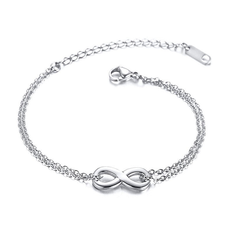 Women Infinity Chain Bracelet-Women Bracelets-Auswara