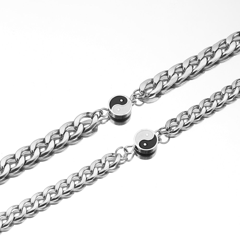 Yin Yang Adjustable Matching Couples Bracelet-Couple Bracelet-Auswara