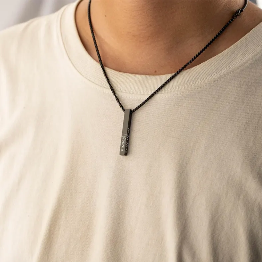 Axis Personalised Bar Necklace