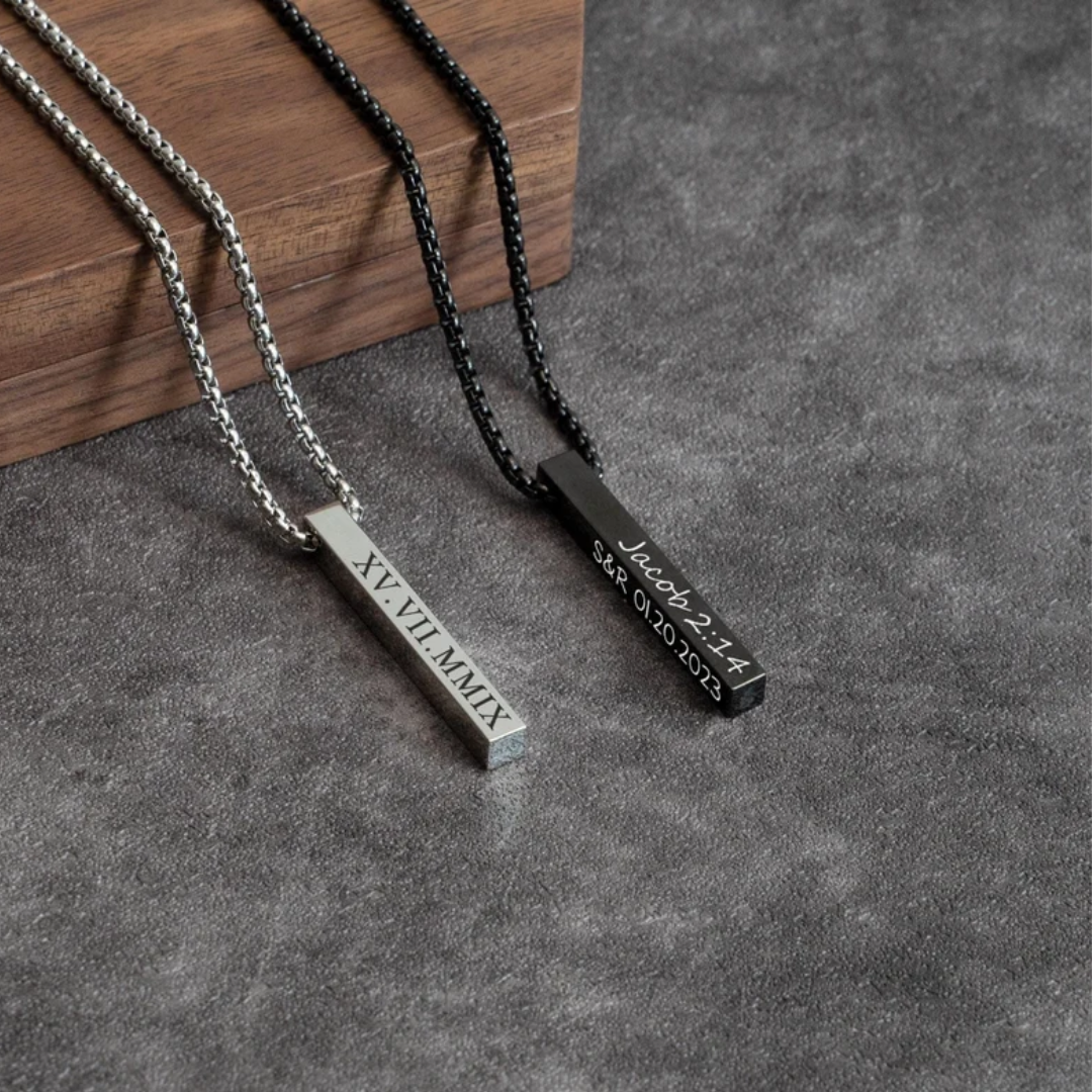 Axis Personalised Bar Necklace