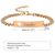 Personalised Women’s Bracelet with Hollow Heart | Rose Gold Colour