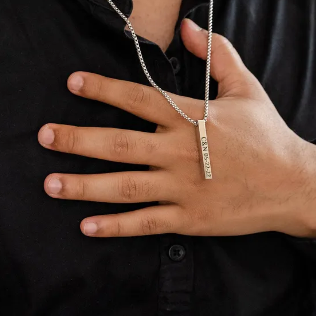 Axis Personalised Bar Necklace