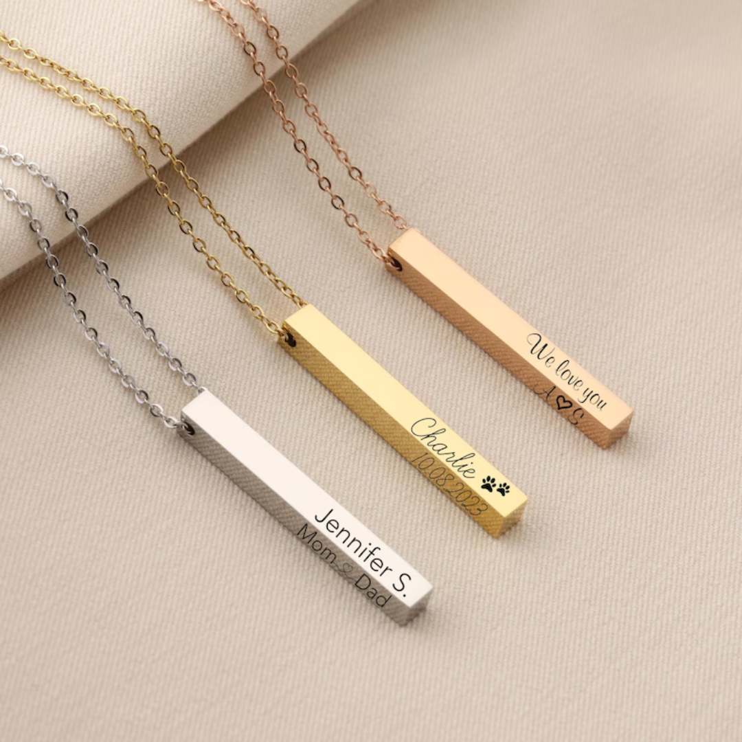 Axis Personalised Bar Necklace
