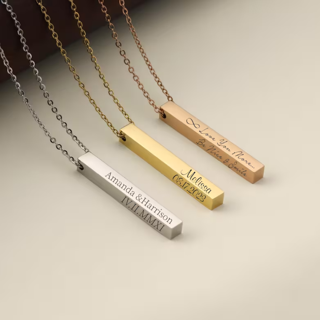 Axis Personalised Bar Necklace