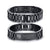 Black Stainless Steel Men’s Bracelet with Engraving (Old Template)-Personalised Bracelet-Auswara