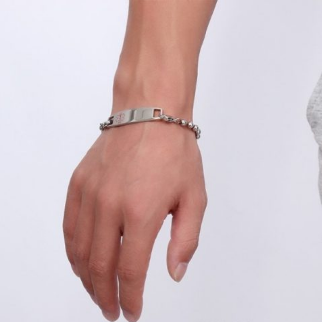 Unisex Medical Alert Chain Bracelet