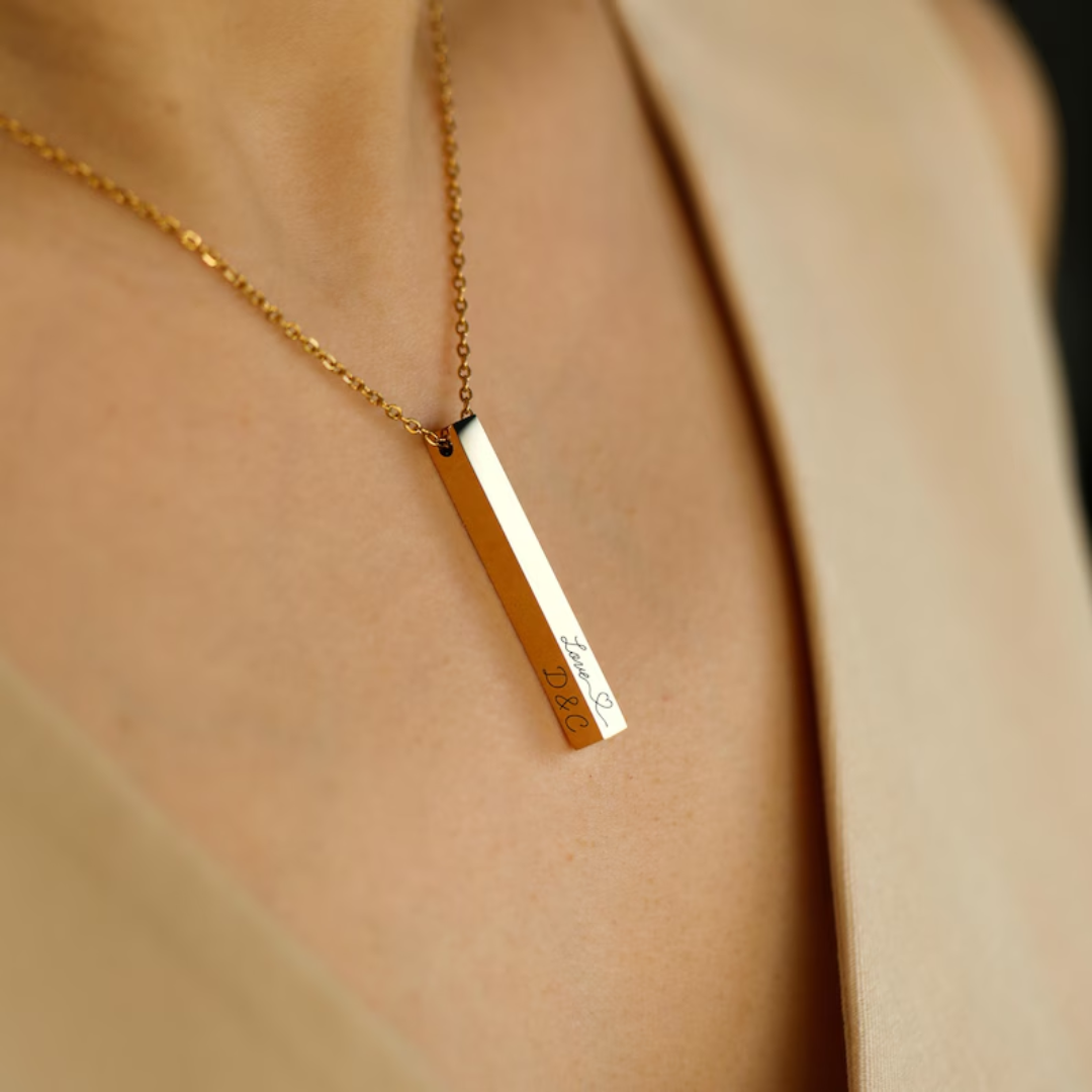 Axis Personalised Bar Necklace