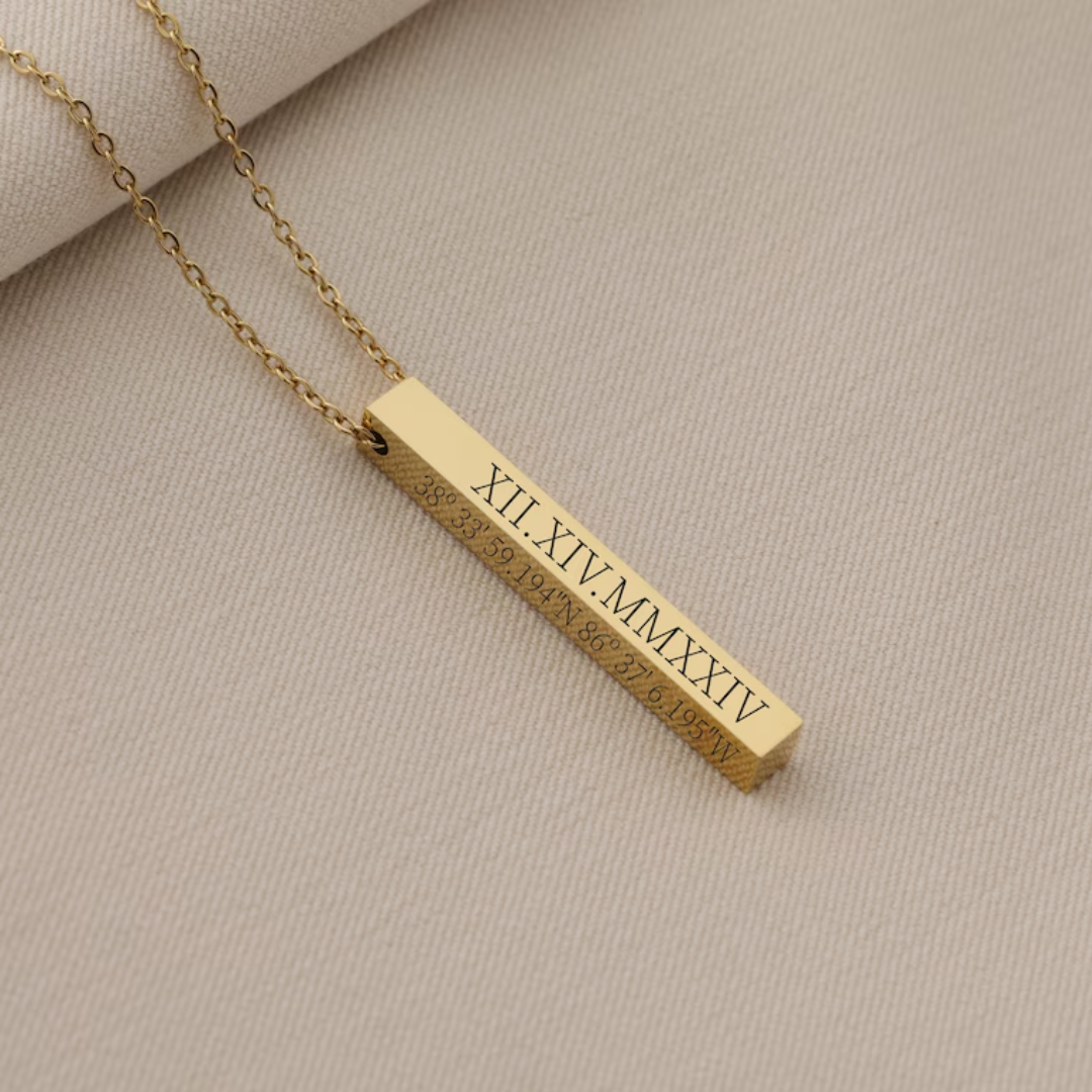 Axis Personalised Bar Necklace