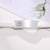 White LifeStripe Leather with Silver Plate