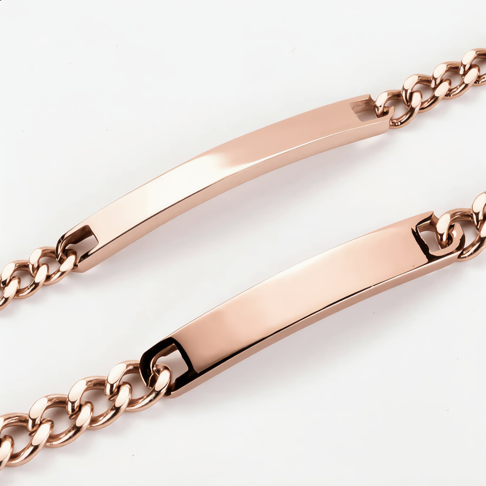 Personalised Matching Couple Bracelets with Link Chain