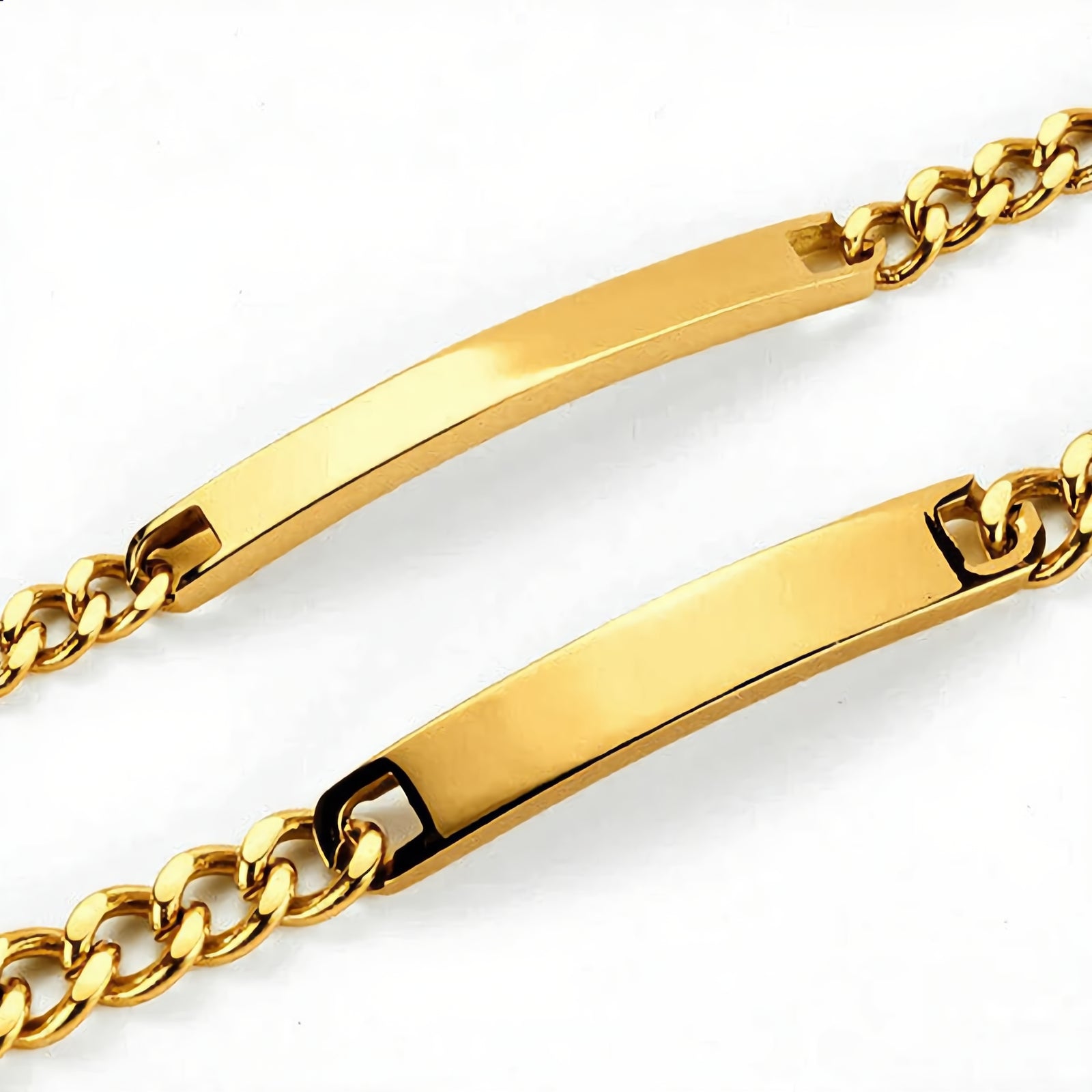 Personalised Matching Couple Bracelets with Link Chain