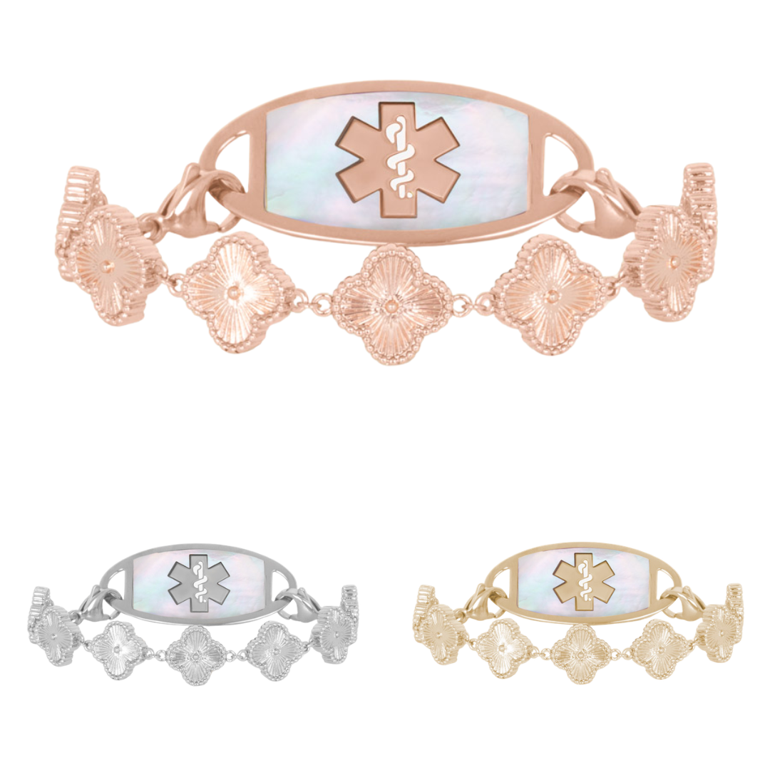 Lustre Bloom Women’s Medical ID Bracelet