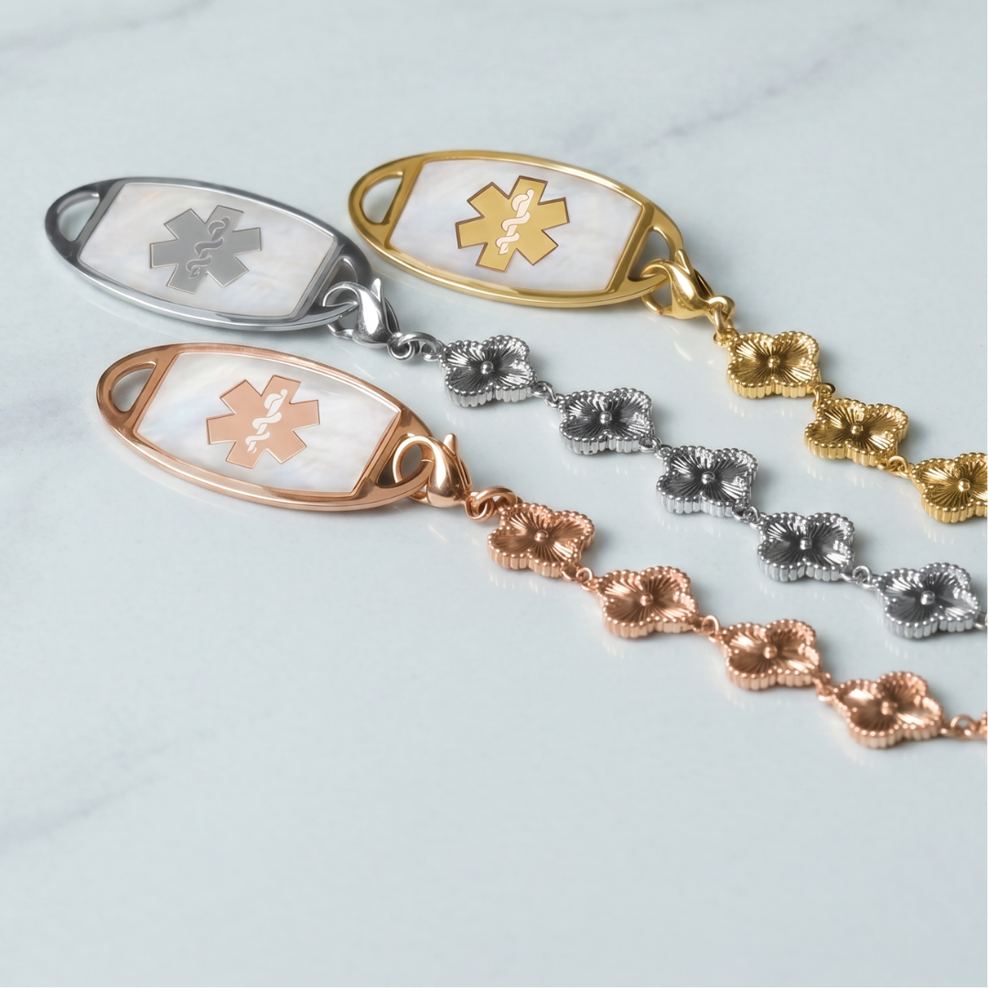Lustre Bloom Women’s Medical ID Bracelet