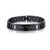 Black Engravable Stainless Steel Bracelet for Men (OLD TEMPLATE)-Personalised Bracelet-Auswara