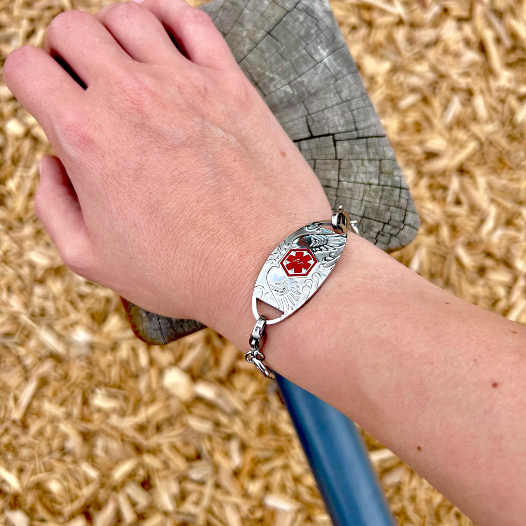 Infinity Chain Medical Alert Bracelet-Medical ID Bracelet-Auswara