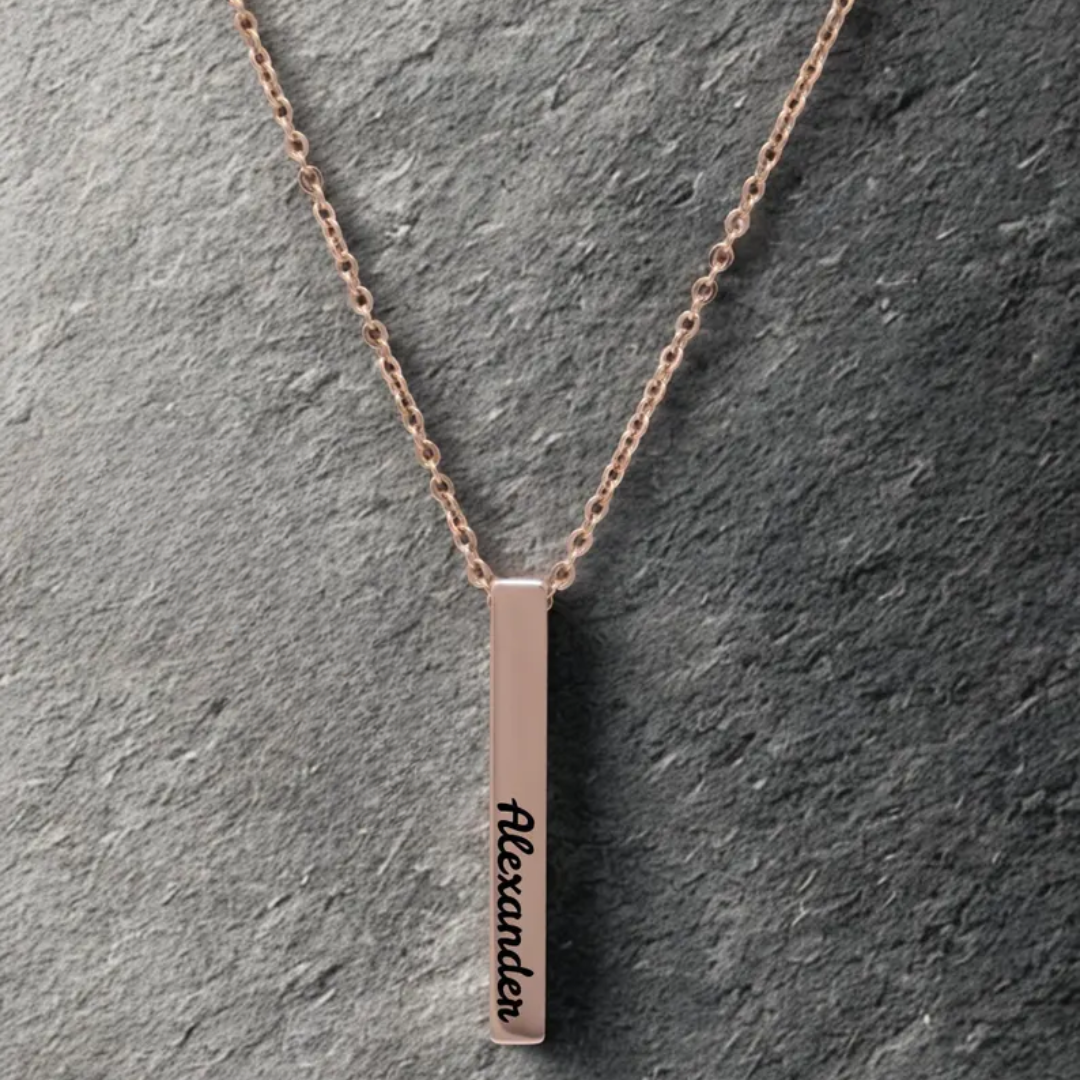 Axis Personalised Bar Necklace