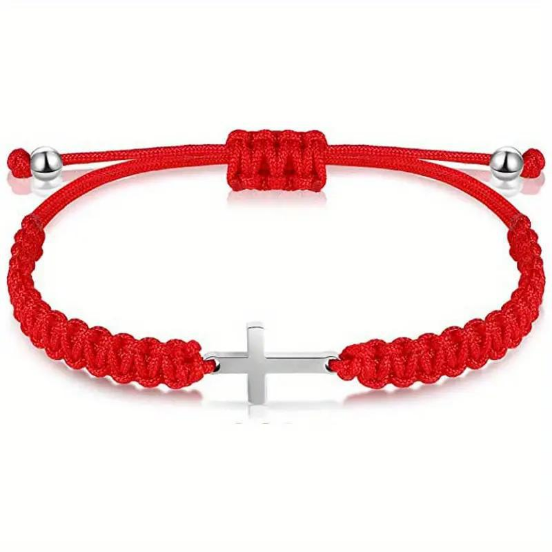 Unisex Cross Rope Christian Bracelet