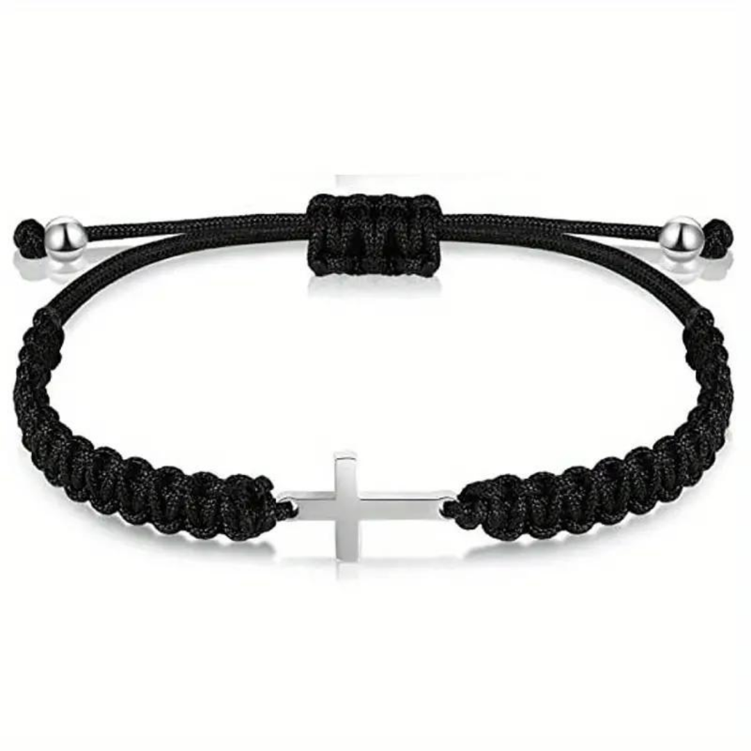 Unisex Cross Rope Christian Bracelet