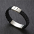 Silicone Medical Alert ID Bracelet with Silver Custom Bar