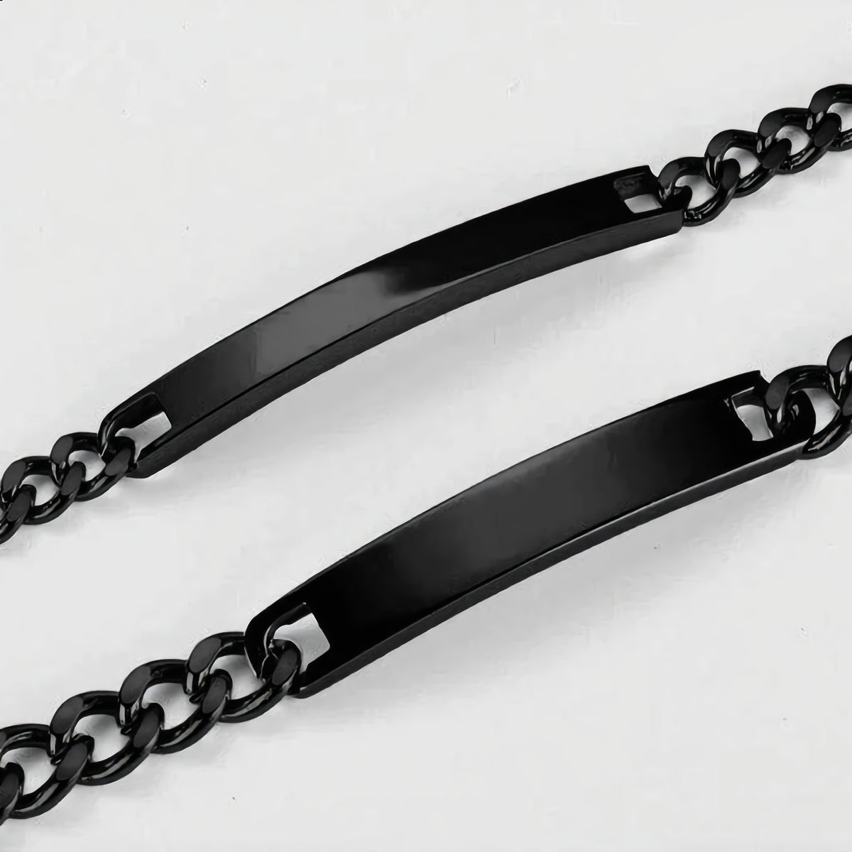 Personalised Matching Couple Bracelets with Link Chain