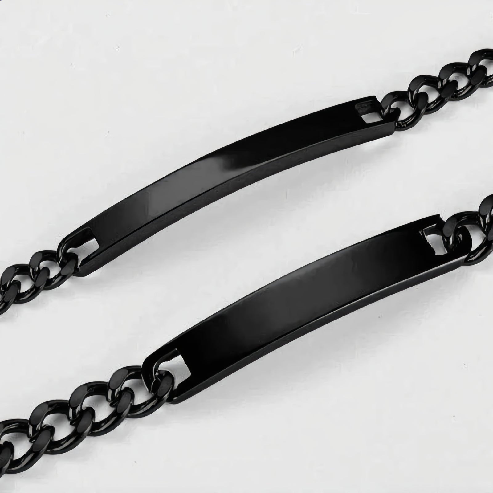 Personalised Matching Couple Bracelets with Link Chain