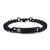 Personalised Black Colour Unisex Medical Alert ID Bracelet