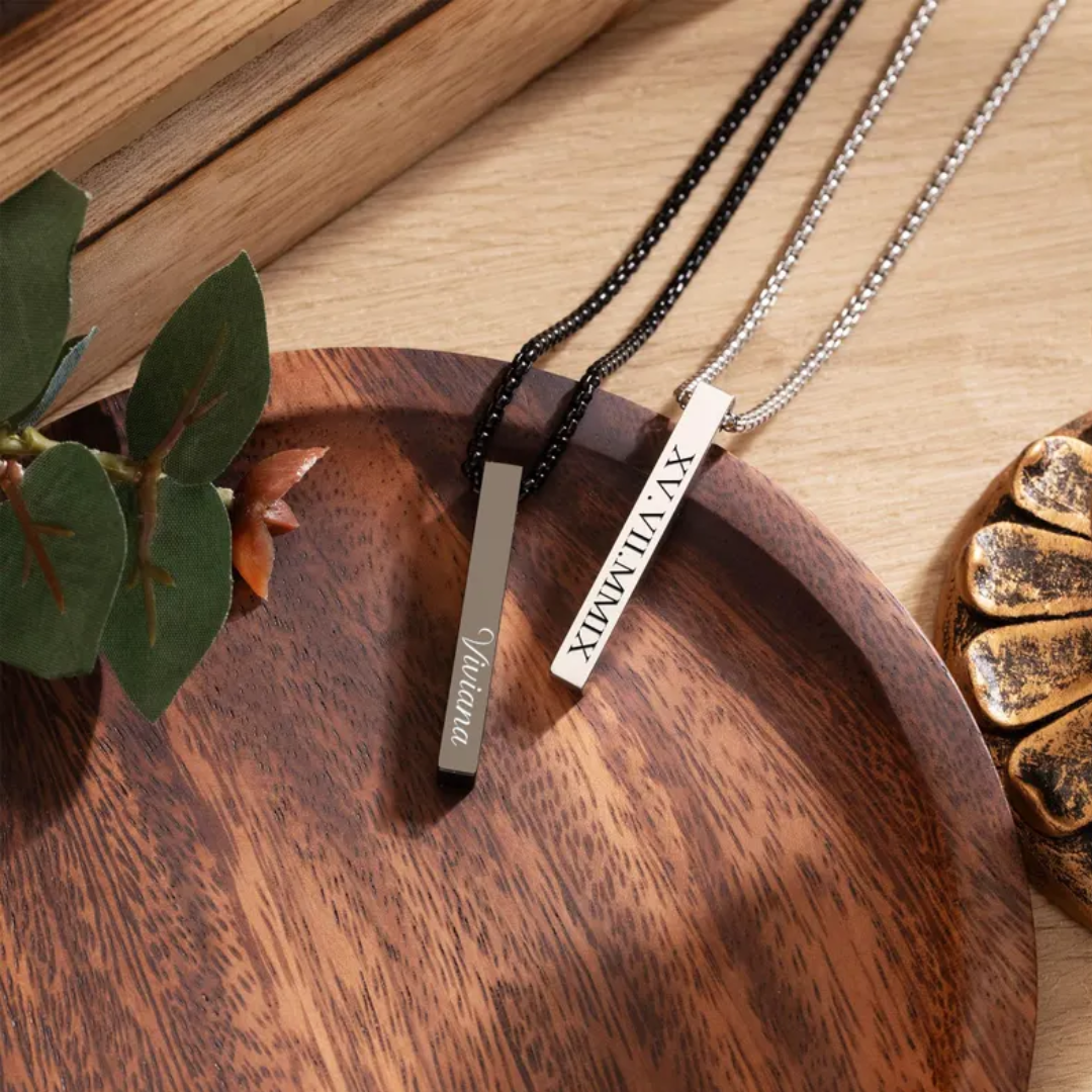 Axis Personalised Bar Necklace